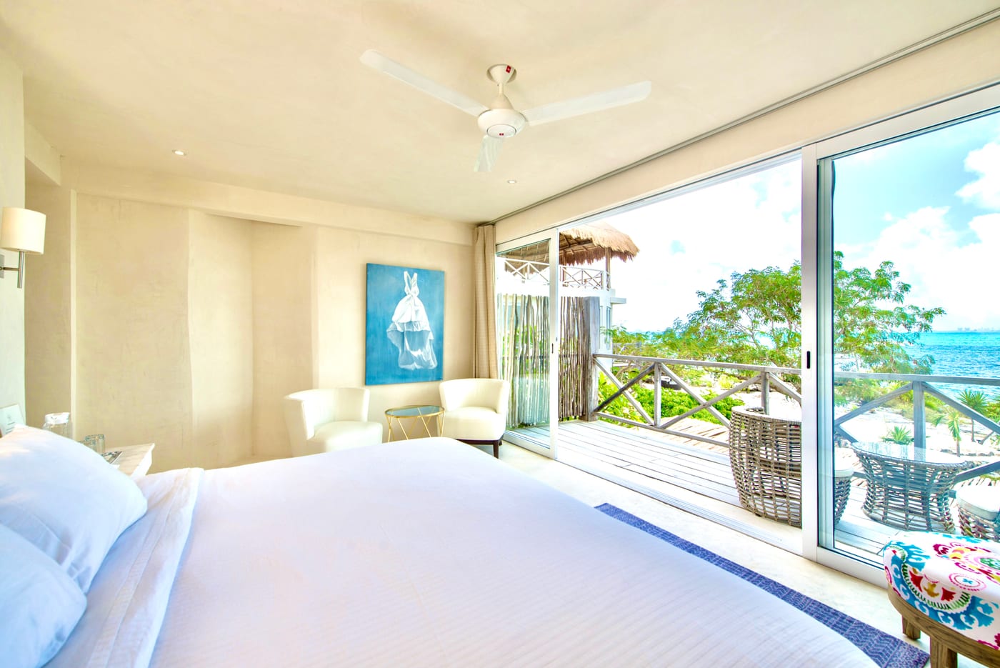 Guest bedroom with ocean view